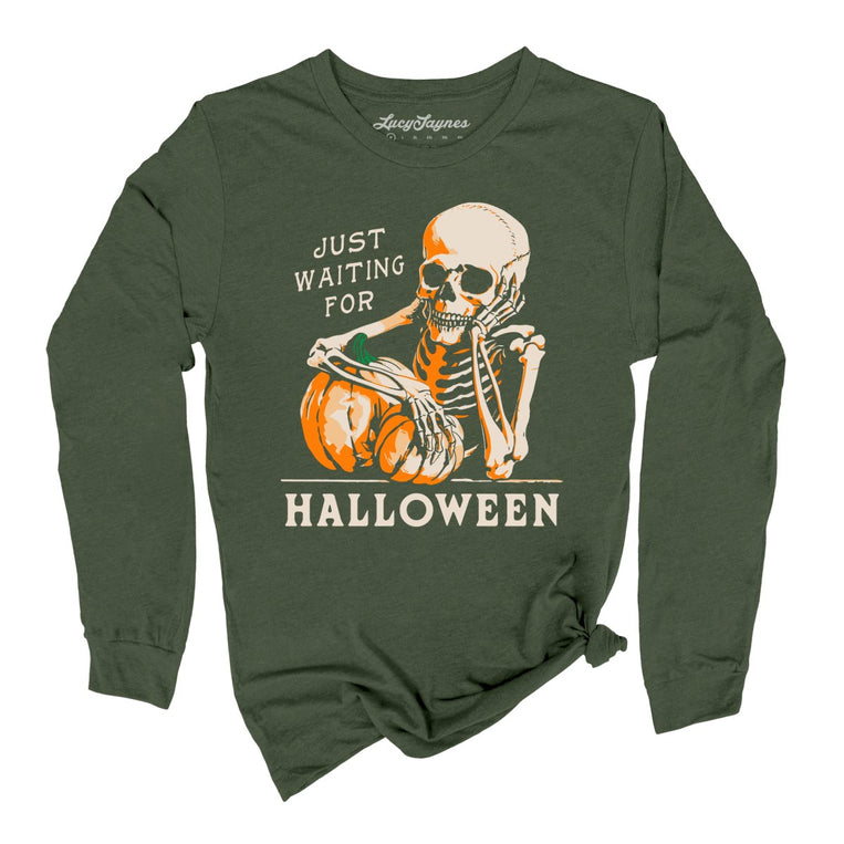 Just Waiting For Halloween - Military Green - Full Front