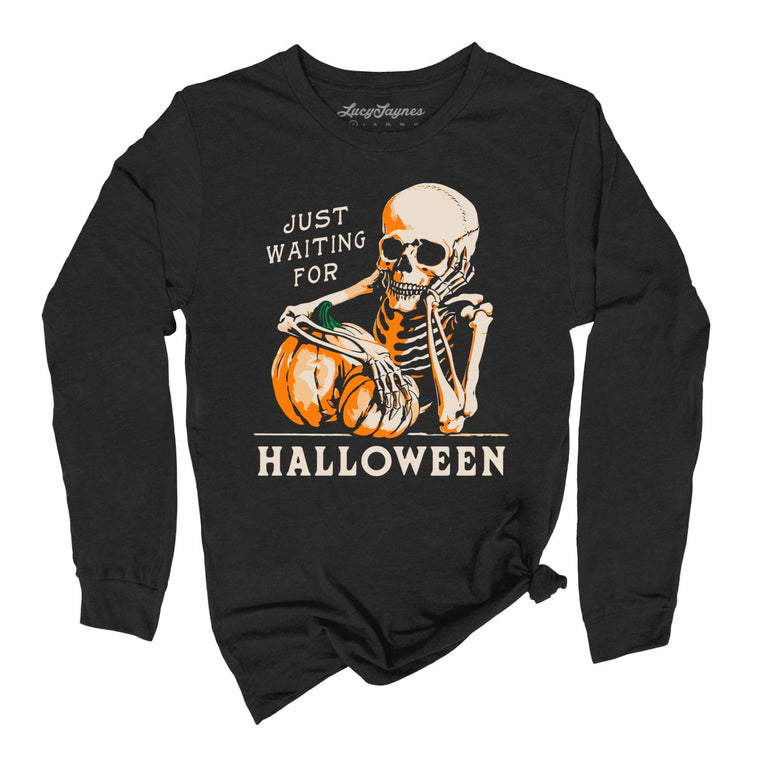 Just Waiting For Halloween - Black - Full Front