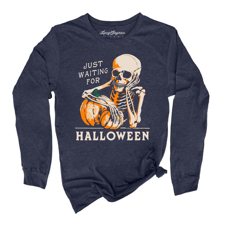 Just Waiting For Halloween - Heather Navy - Full Front