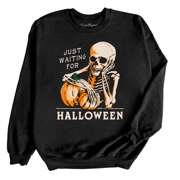 Just Waiting For Halloween - Black - Full Front