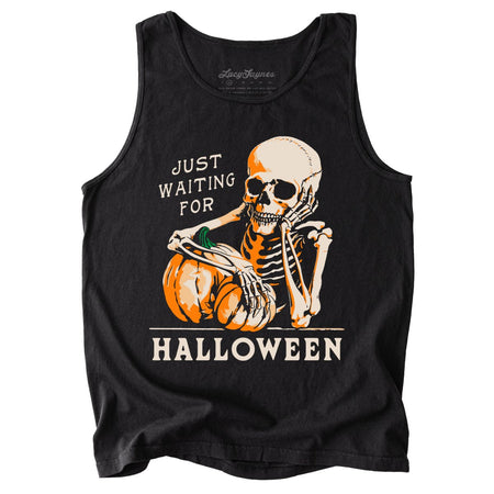 Just Waiting For Halloween Comfort Colors Tank Top