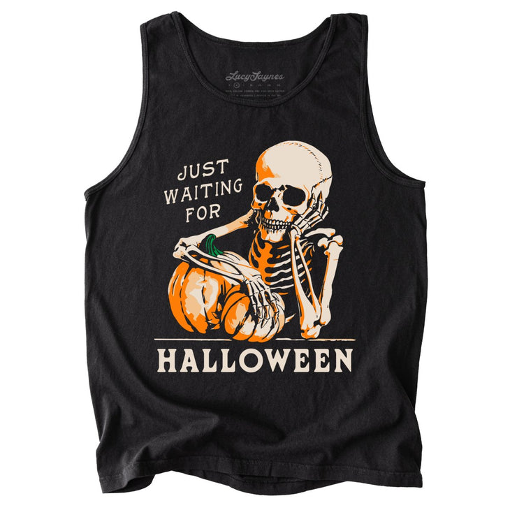 Just Waiting For Halloween Comfort Colors Tank Top