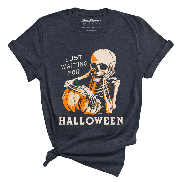 Just Waiting For Halloween - Heather Navy - Full Front