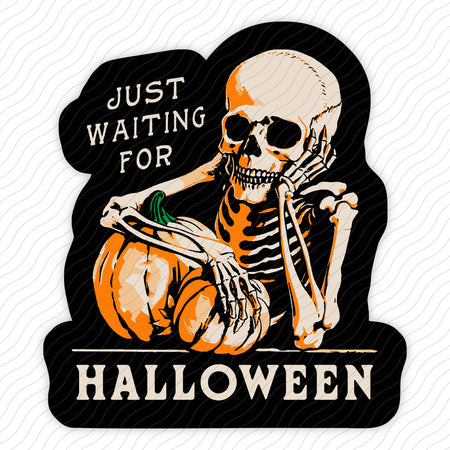 Just Waiting For Halloween Sticker