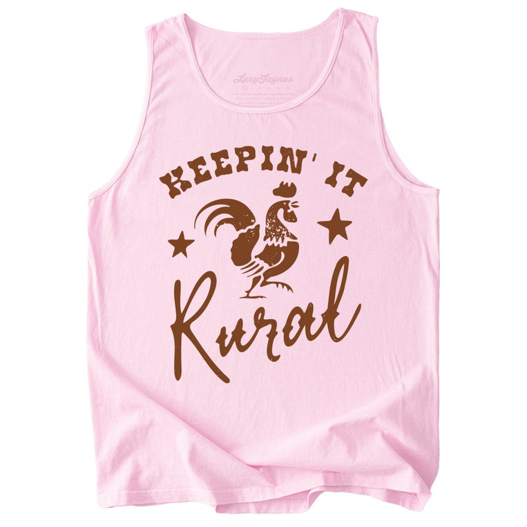 Keepin' it Rural Comfort Colors Graphic Tank Top - Blossom