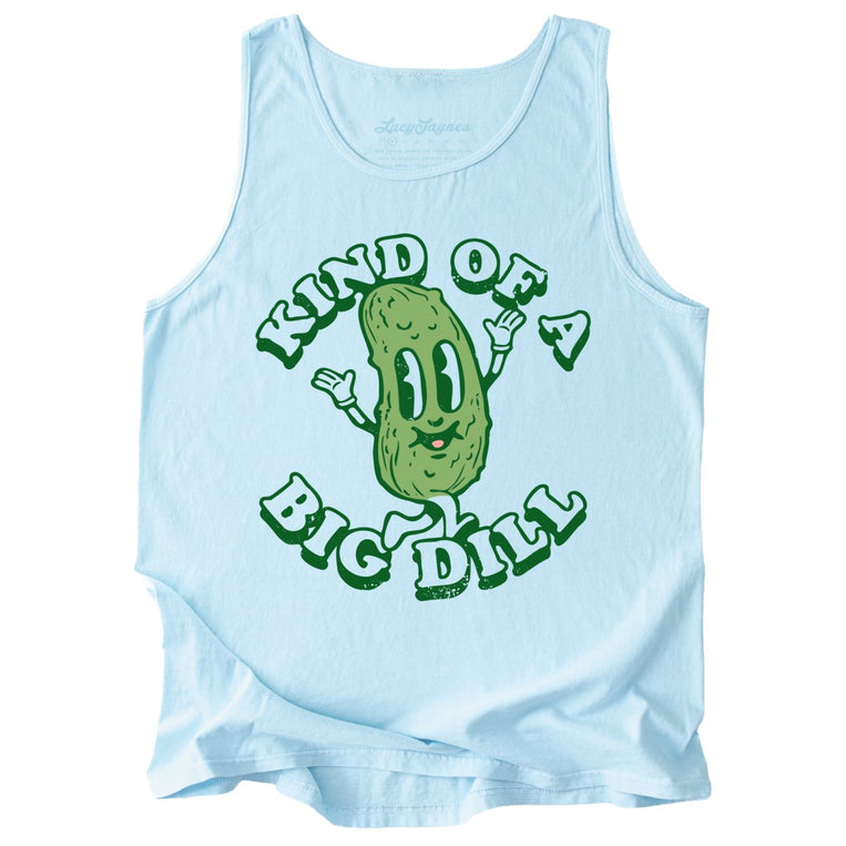 Kind Of A Big Dill Comfort Colors Graphic Tank Top - Chambray
