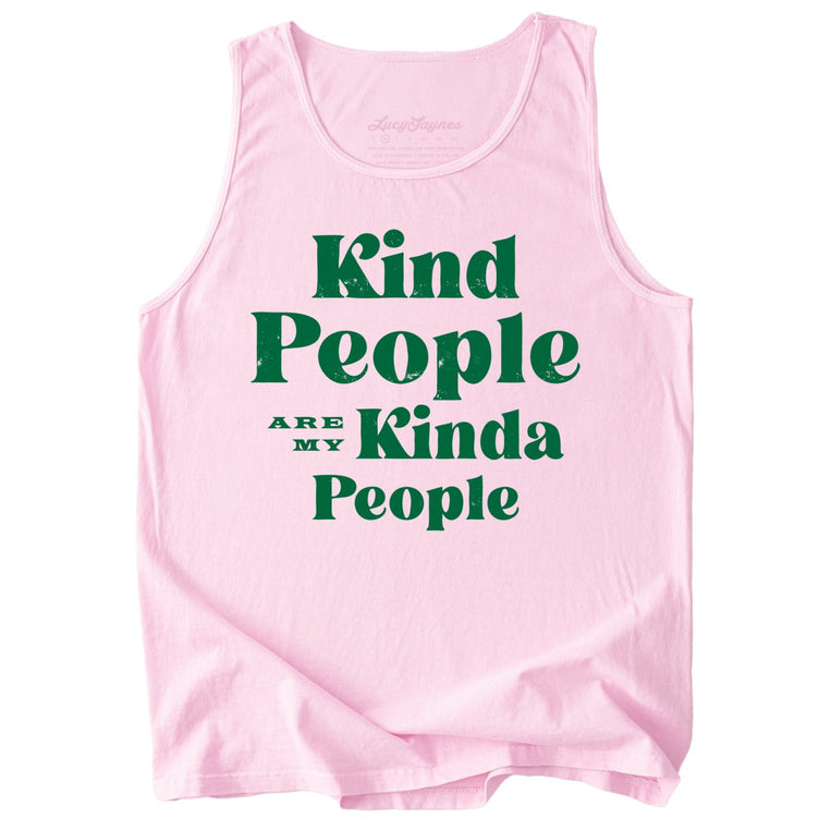 Kind People Are My Kinda People Comfort Colors Graphic Tank Top - Blossom