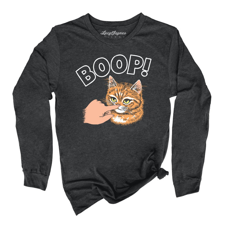Kitty Boop - Dark Grey Heather - Unisex Long Sleeve T-Shirt