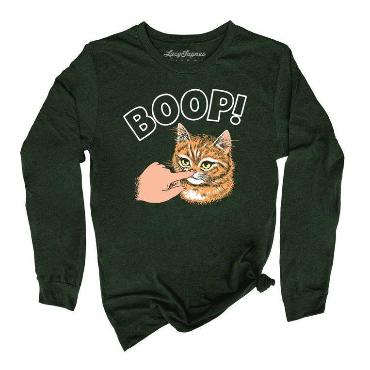 Kitty Boop - Heather Forest - Unisex Long Sleeve T-Shirt