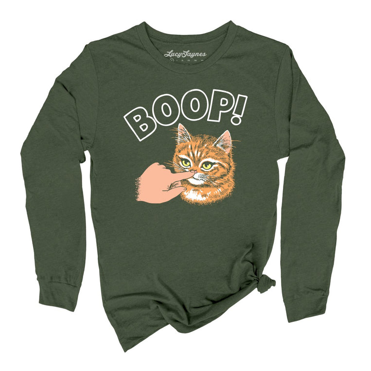 Kitty Boop - Military Green - Unisex Long Sleeve T-Shirt