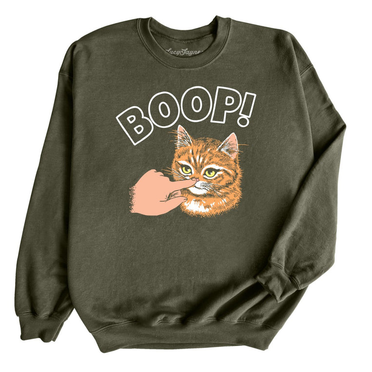 Kitty Boop - Military Green - Unisex Sweatshirt
