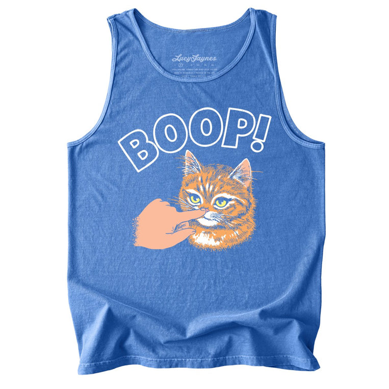 Kitty Boop Comfort Colors Graphic Tank Top - Flo Blue