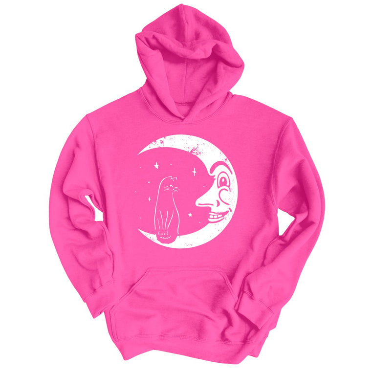 Kitty On The Moon - Heliconia - Unisex Hoodie