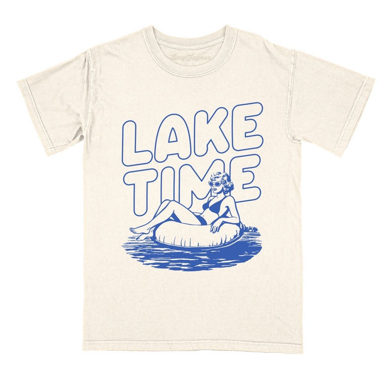 Lake Time Comfort Colors Graphic Tee - Ivory