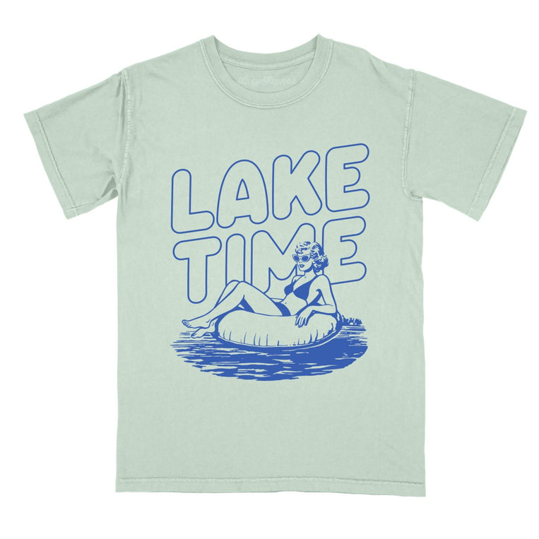 Lake Time Comfort Colors Graphic Tee - Bay