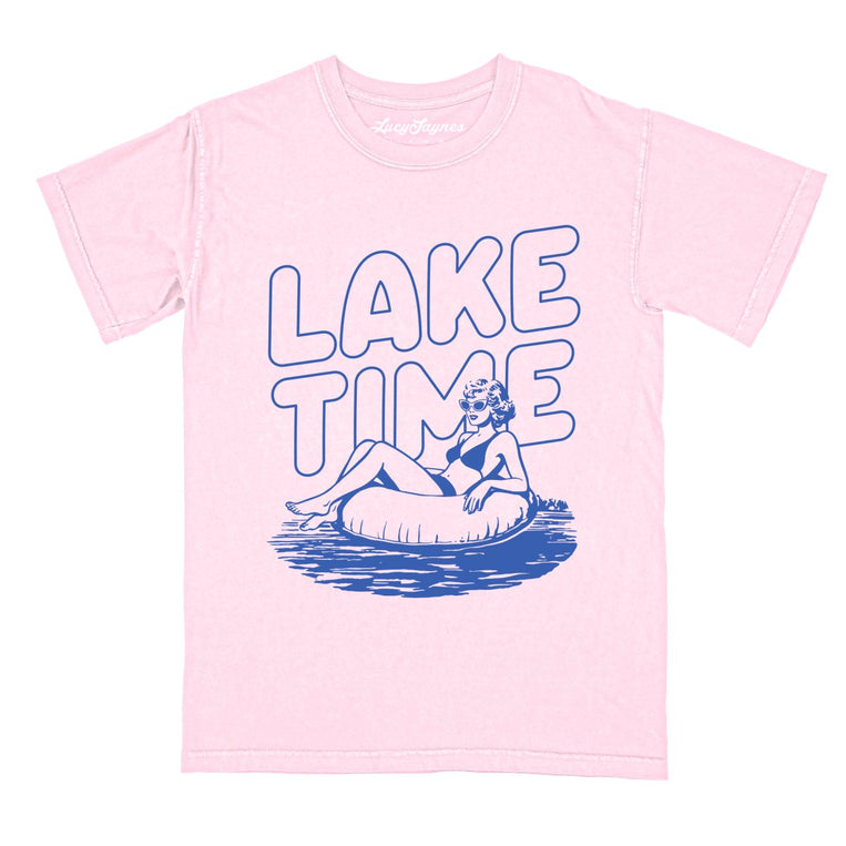 Lake Time Comfort Colors Graphic Tee - Blossom