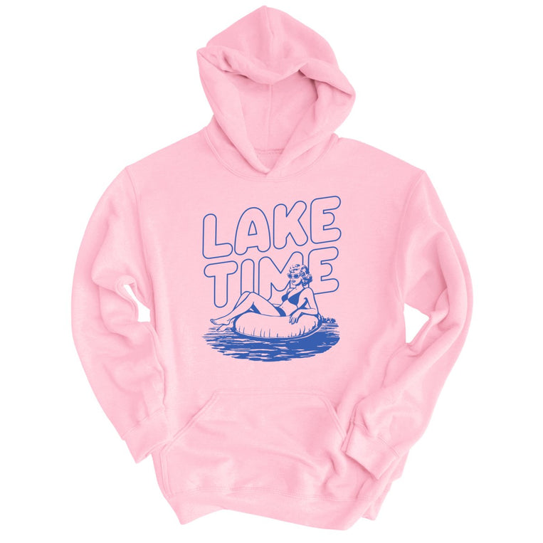 Lake Time Graphic Hoodie - Light Pink