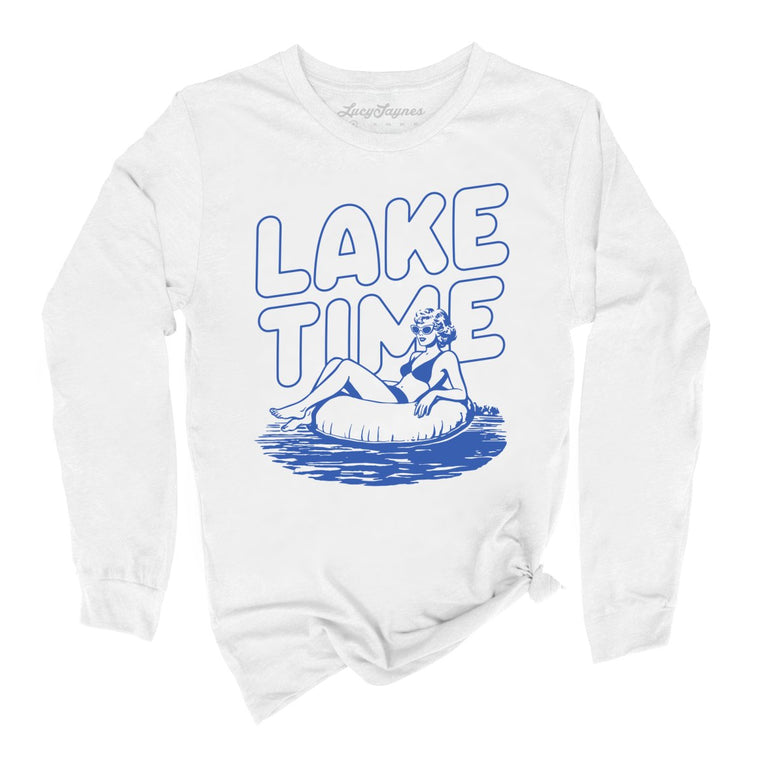 Lake Time Graphic Long Sleeve Tee