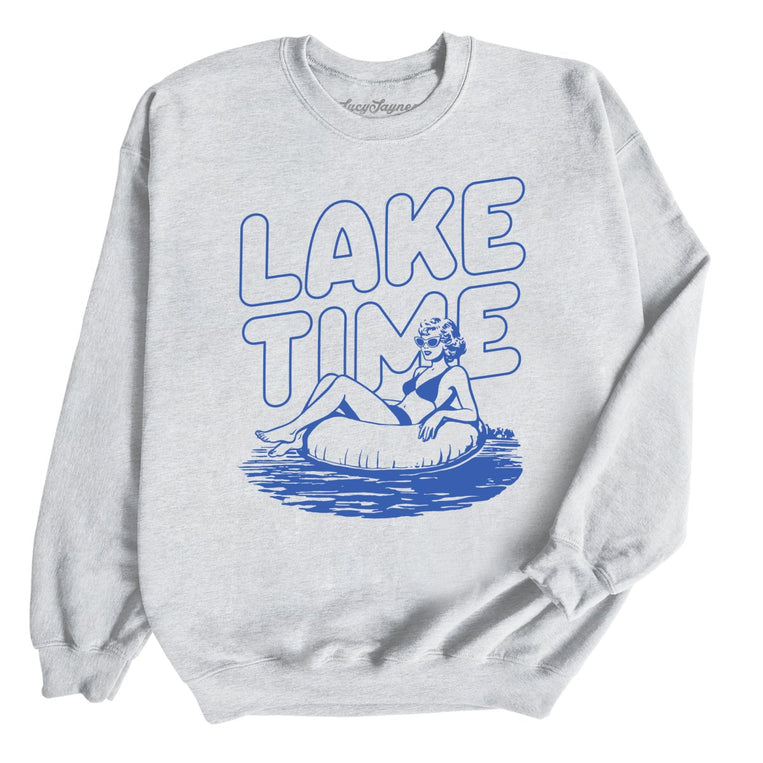 Lake Time Graphic Sweatshirt - Ash