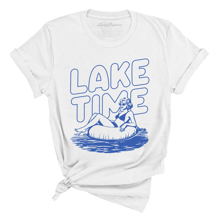 Lake Time Graphic Tee - White