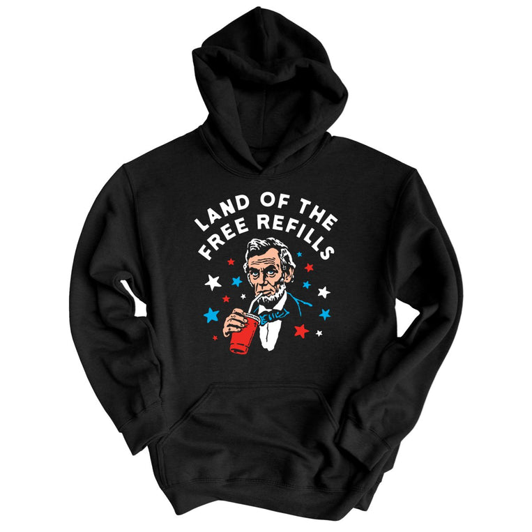 Land Of The Free Refills - Black - Unisex Hoodie
