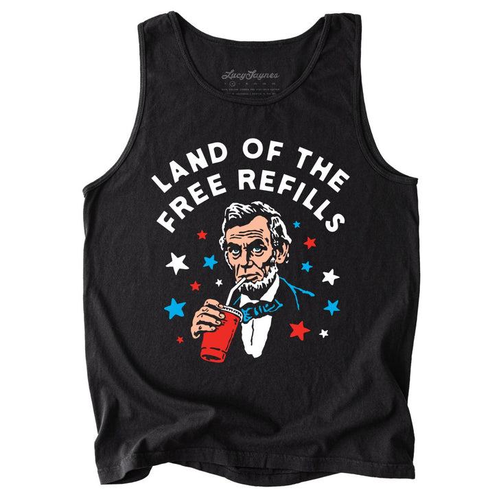 Land Of The Free Refills Comfort Colors Tank Top