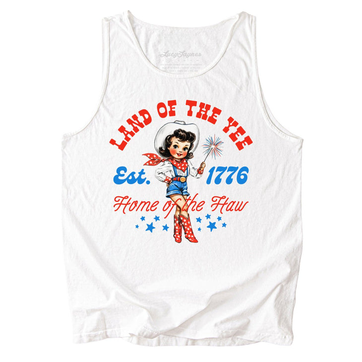 Land Of The Yee Home Of The Haw Comfort Colors Tank Top