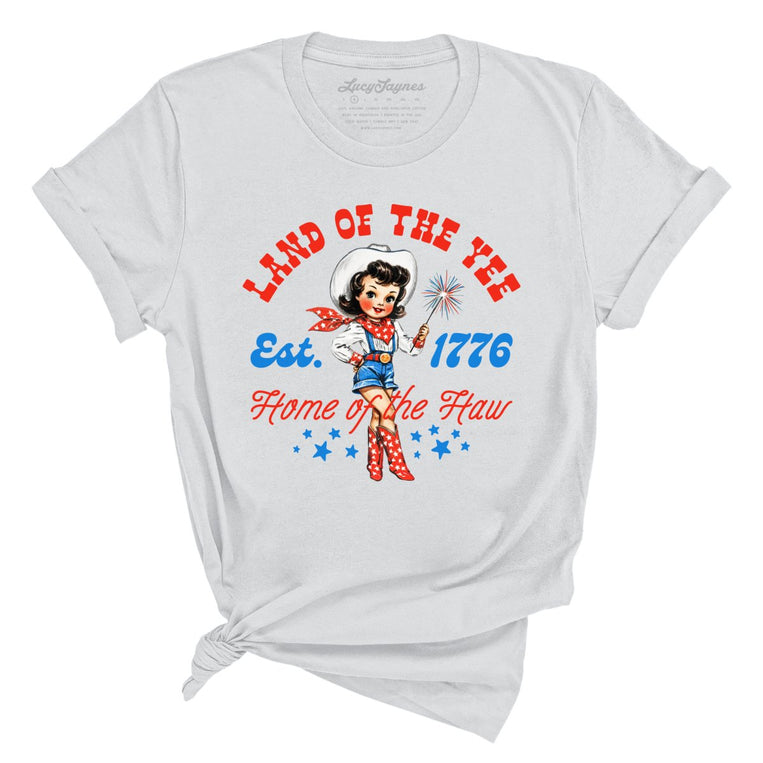 Land Of The Yee Home Of The Haw - Silver - Unisex T-Shirt