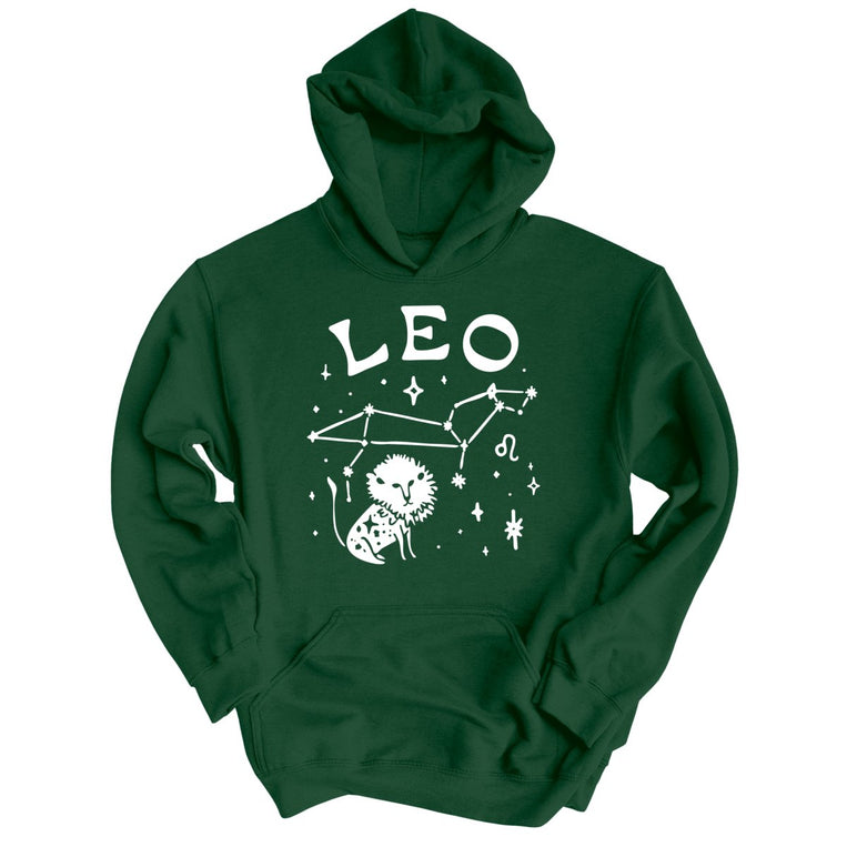 Leo Graphic Hoodie - Forest Green