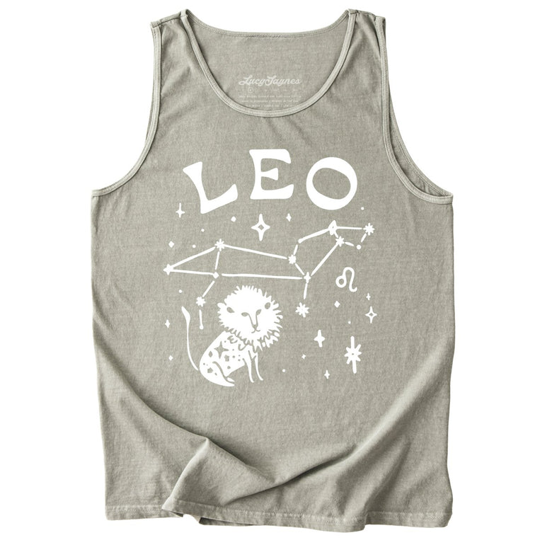 Leo Comfort Colors Graphic Tank Top - Sandstone