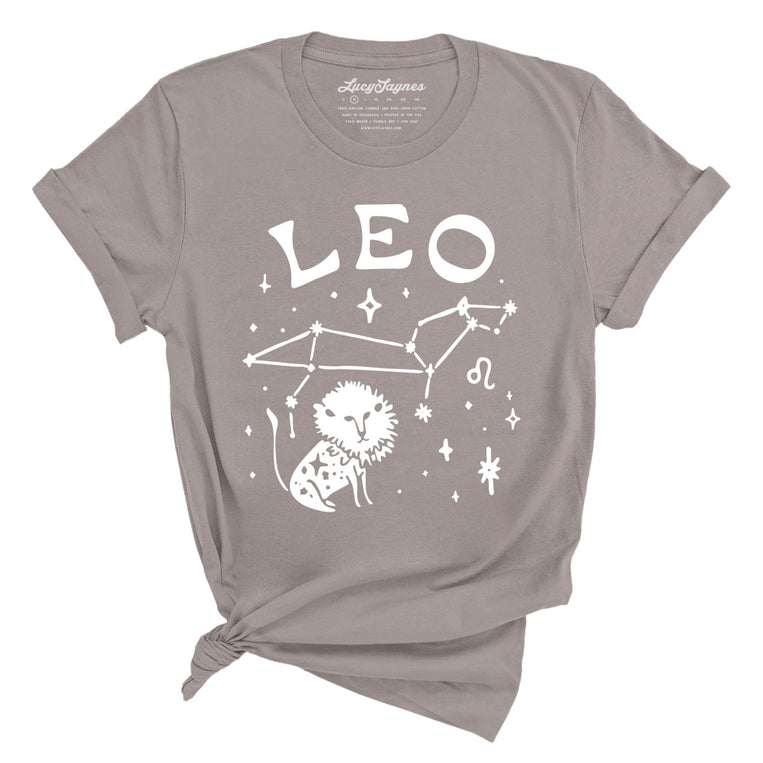 Leo Graphic Tee - Pebble