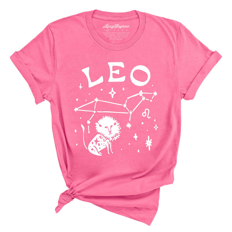 Leo Graphic Tee - Charity Pink