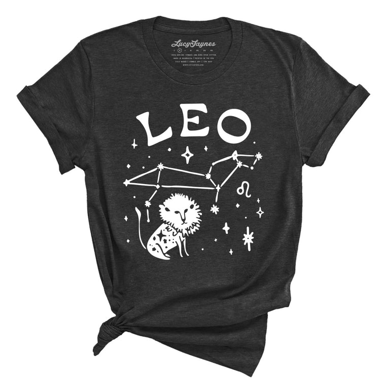 Leo Graphic Tee - Dark Grey Heather
