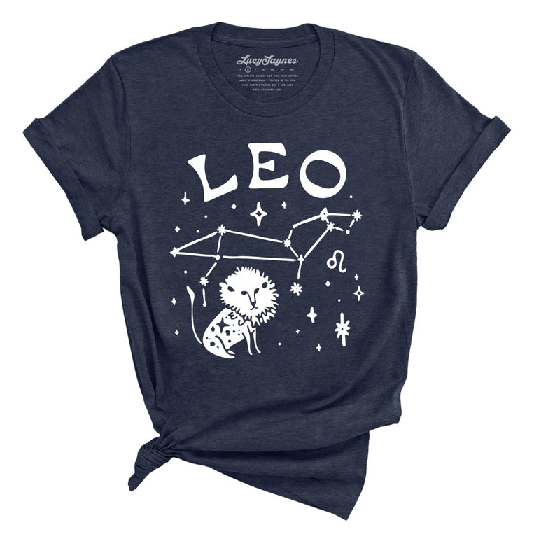 Leo Graphic Tee - Heather Midnight Navy