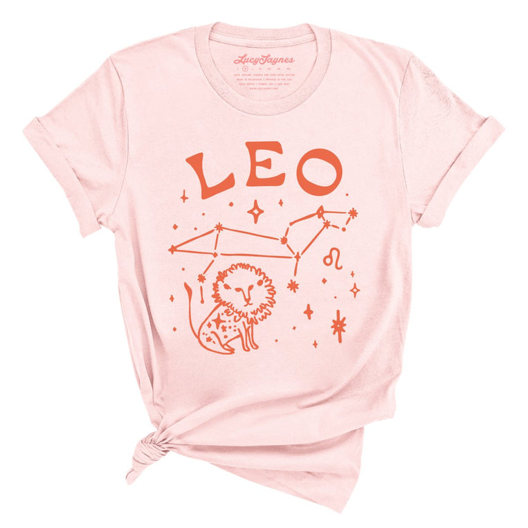 Leo Graphic Tee - Soft Pink