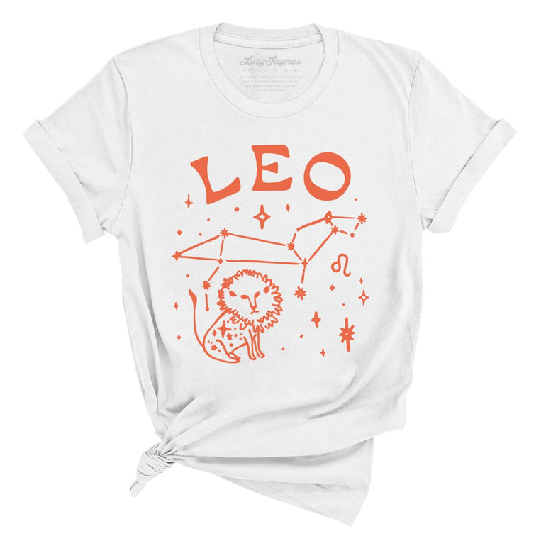 Leo Graphic Tee - White