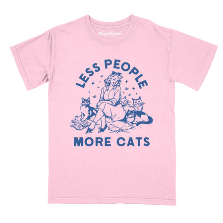 Less People More Cats Comfort Colors Tee