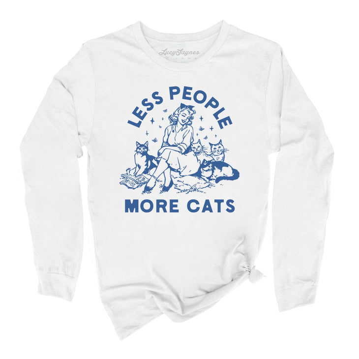 Less People More Cats Long Sleeve Tee