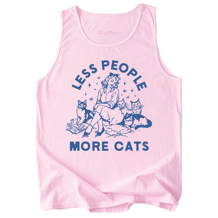 Less People More Cats Comfort Colors Tank Top