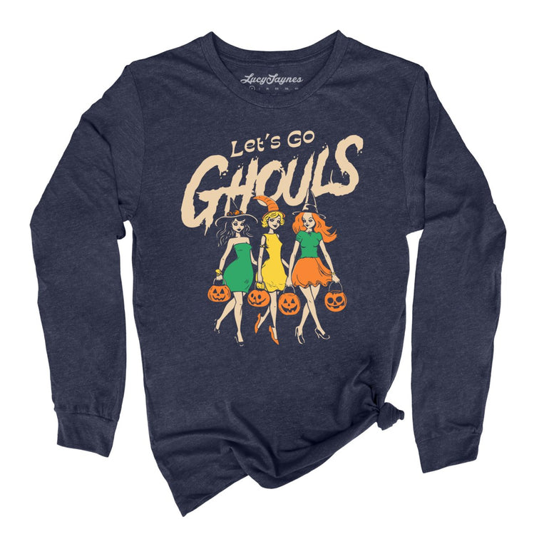 Let's Go Ghouls - Heather Navy - Full Front