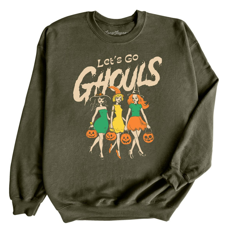 Let's Go Ghouls - Military Green - Full Front