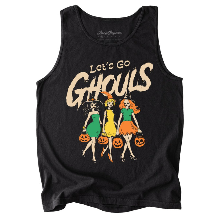 Let's Go Ghouls Comfort Colors Graphic Tank Top