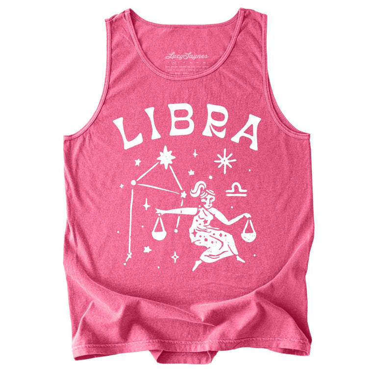 Libra Comfort Colors Graphic Tank Top - Crunchberry