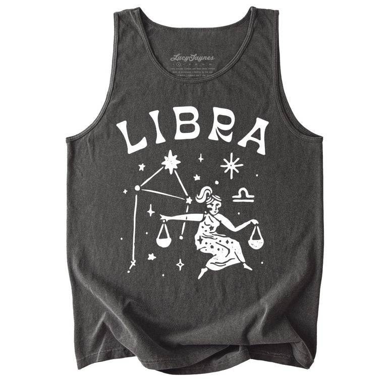Libra Comfort Colors Graphic Tank Top - Pepper
