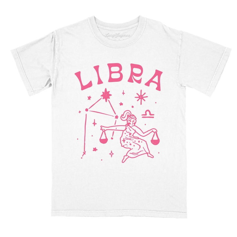 Libra - White - Comfort Colors Tee
