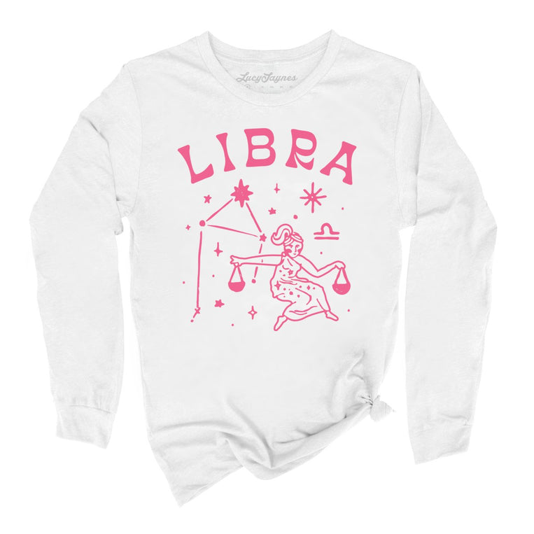Libra - White - Unisex Long Sleeve T-Shirt