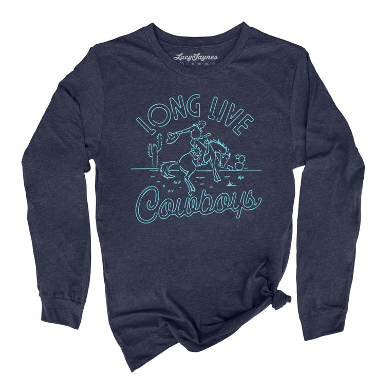 Long Live Cowboys - Heather Navy - Full Front