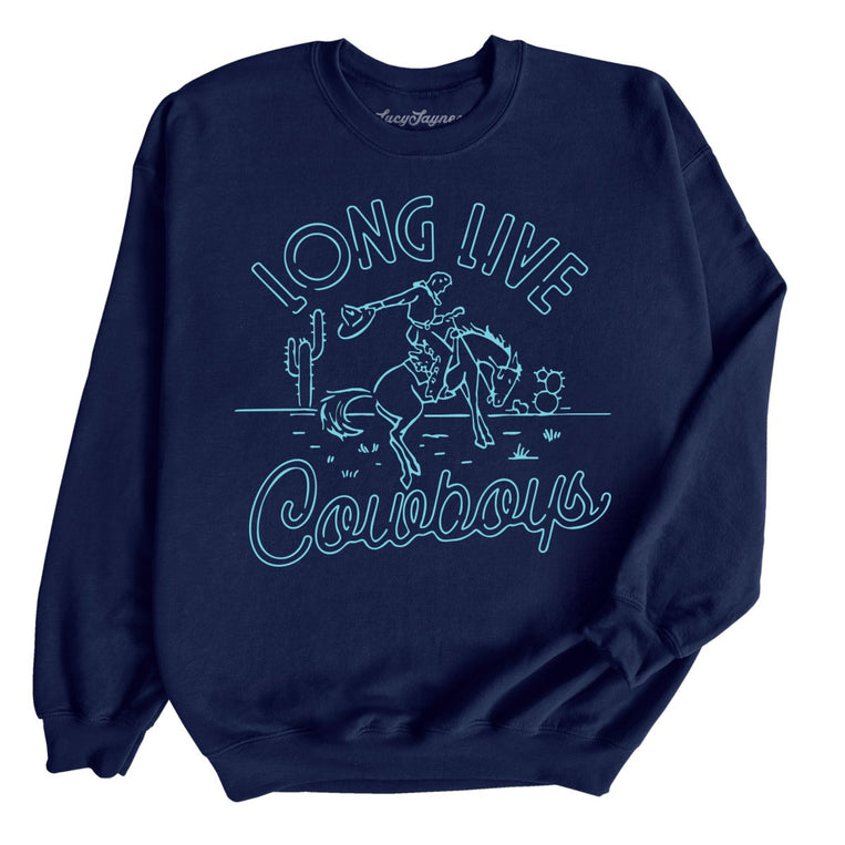 Long Live Cowboys - Navy - Full Front