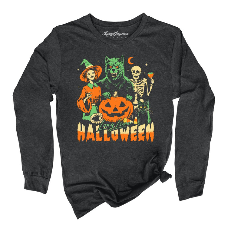 Long Live Halloween - Dark Grey Heather - Full Front