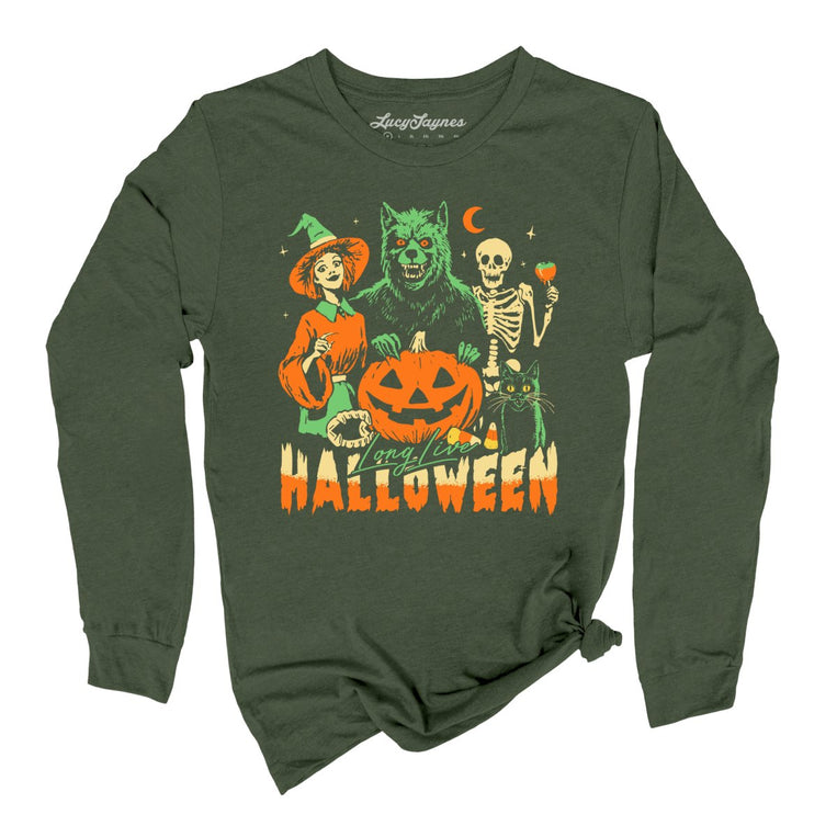 Long Live Halloween - Military Green - Full Front